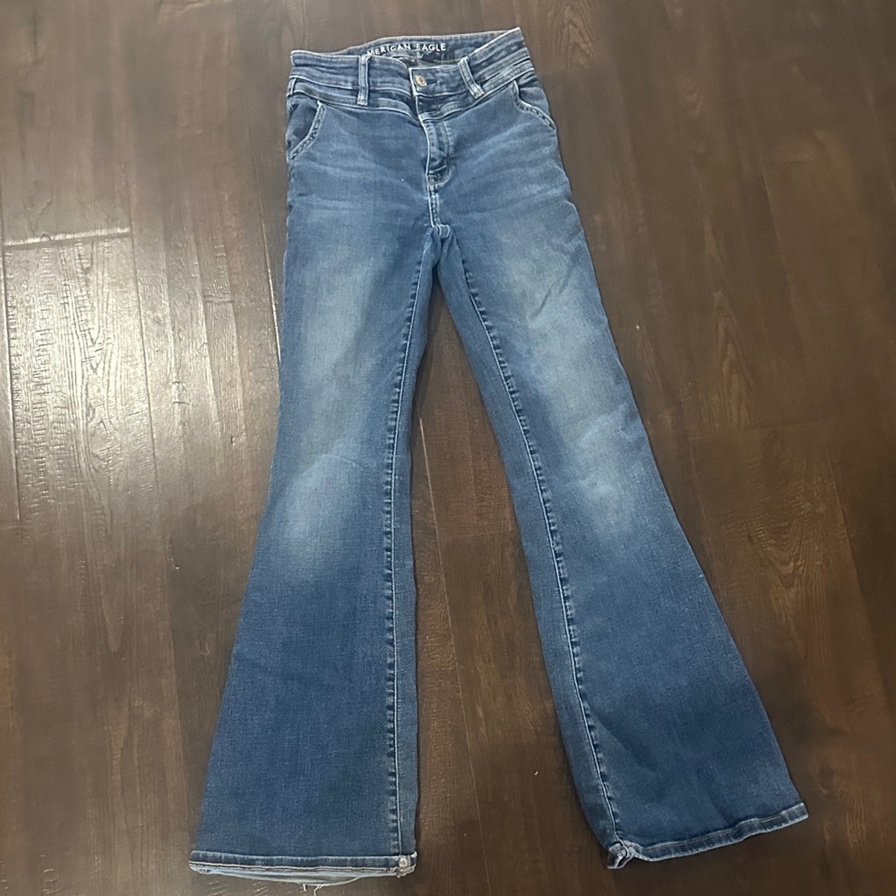American Eagle Outfitters Classic Blue Flare Jeans